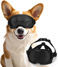 Middle Dog Goggles UV Protection, Dog Sunglasses Transparent Lens, Windproof Anti-Fog Snowproof, for Dogs Eyes Protection,Suitable for Medium-Large Dog Outdoor, Black Box