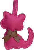 Soft Leather Bow Charm Handmade Fashionable Cat-Themed for Phone Camera Strap & Collar Decoration Stylish Bowknot Bag Charm
