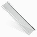 6.1" Cat Carding Dual Tooth Comb for Long Haired Cats & Dogs Ragdoll Round Corners Prevent Friction and Breakage Chrome Finish(M, Dual)