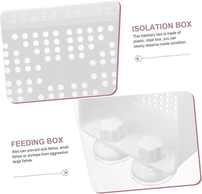 Totority 1set Aquarium Breeding Isolation Box Cups Fish Breeding Tank for Betta Shrimp and Newborn Fish Protects Young from Adult Lightweight and Portable Nursery