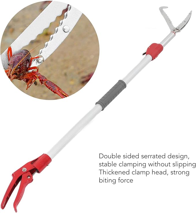 Fish Long Tweezers, Long Tweezers for Aquarium Telescopic Long Aquarium Tongs Tool for Snake EEL for Grabbing in Deep