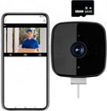 Smart 2K Window Security with Peel-and-Stick Installation, Bluetooth, AI Color Night Vision, 24/7 Continuous Recording for Home Security&Pet Monitoring&Driveway Surveillance (USB 64GB)