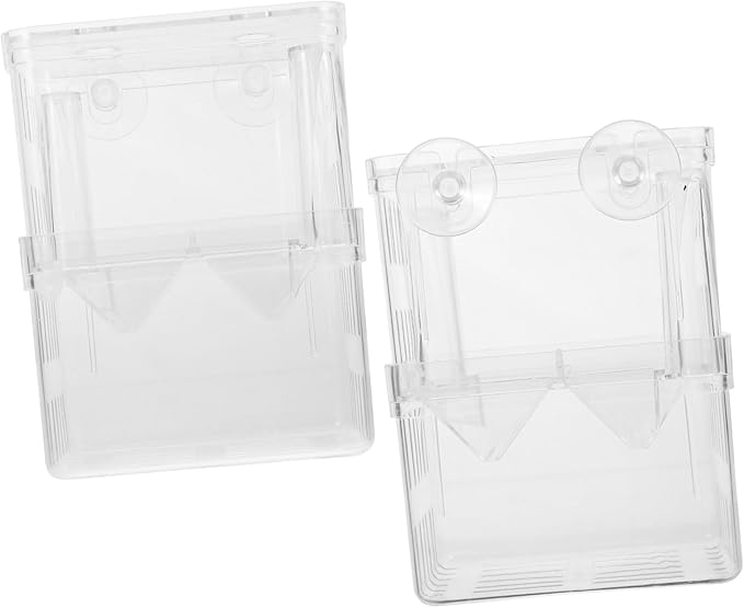 2pcs Aquarium Breeding Box Cups Fish Tank Hatching Incubator Easy Installation Fry Box for Guppies and Betta Safe Material for Optimal Water Quality
