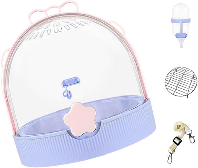 Breathable Outdoor Bird Carrier with Detachable Floor Grids Spacious Interior & Attached Water Bottle Ventilated Bird House for Travel