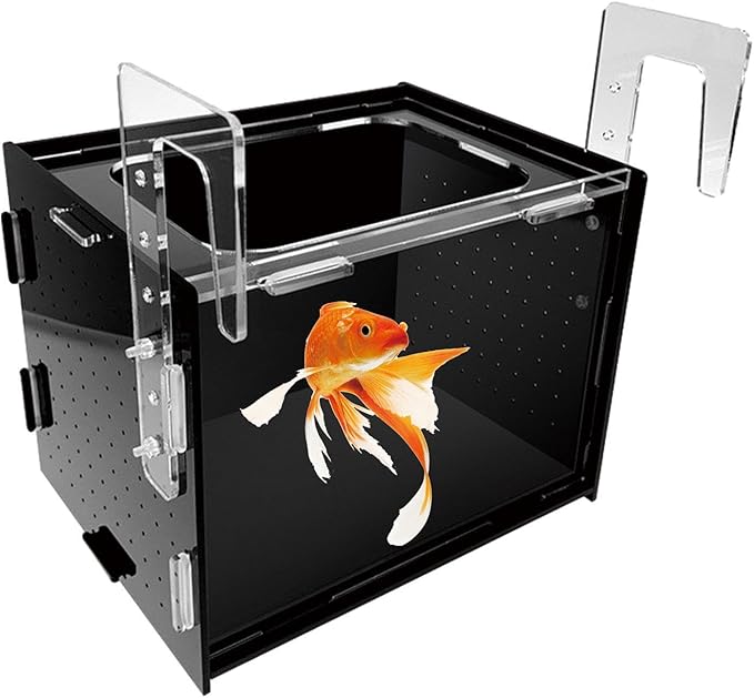 Fish Breeding Box Isolation Tank Clear Hanging Incubator Sturdy Separation Easy Installation for Clownfish Betta Shrimp- 30x20x20cm