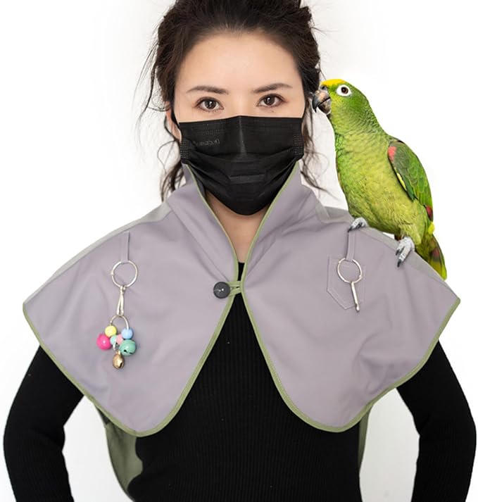 Interactively Play Parrot Shoulder Protector Neck Guard Pet Bird Parakeets Shawl Anti-Scratch Multifunctional Shawl - 1Pcs Random Color