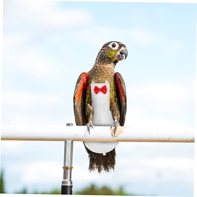 Yardwe Bird Diaper Flight Suit for Parrots Breathable Bird Clothes Bow Design XL for Outdoor Use Diaper for Cockatiels and Parakeets