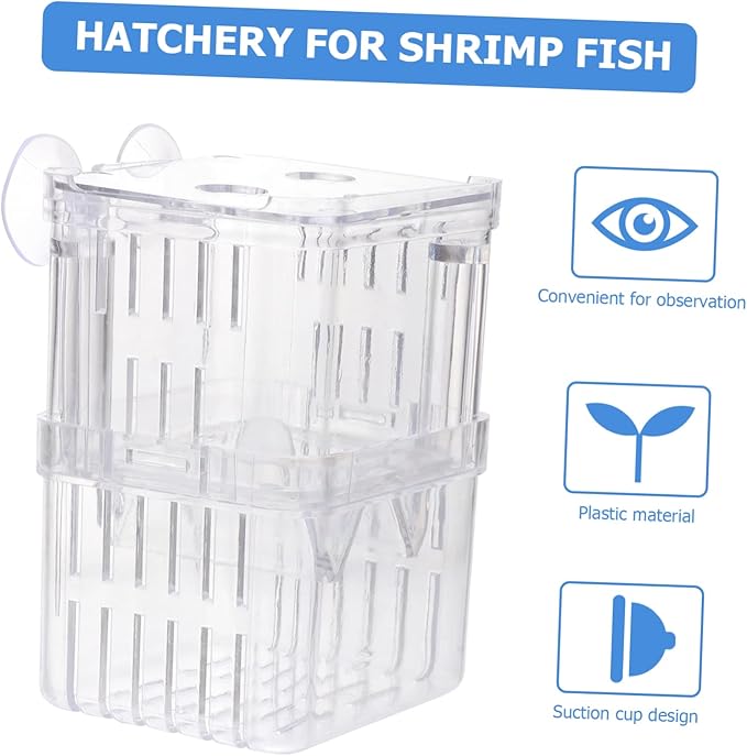 3-Piece Fish Breeder Box Set Plastic Aquarium Separator for Fish Tank Breeding