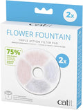 Catit Triple Action Replacement Original Water Fountain Filters, 2 Pack – Official Replacement Filters for Catit Cat Drinking Water Fountains