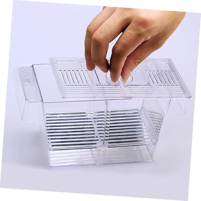 Happyyami Aquarium Incubation Box Fish Fry Breeding Tank Isolation Box Suction Cup for Freshwater Fish