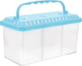 Alipis Fish Breeding Box with Removable Divider 3-Compartment Fish Isolation Breeder Tank Plastic Aquarium Incubation and Separation Box for Betta