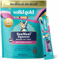 Solid Gold Lickable Cat Treats - Limited Ingredient Tuna SeaMeal™ Squeezable Healthy Cat Treats for Indoor Cats w/Seaweed for Gut & Immune Support - 0.5oz Pack of 30