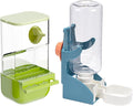 Automatic Bird Feeder for Cage, No Mess Automatic Bird Feeder Water Dispenser Set Acrylic Parrot Food Container Drinker Cage Accessories for Parakeet Canary Finch Cockatiel Lovebirds