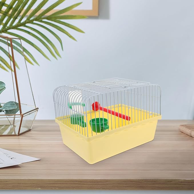 Garneck Small Bird Travel Cage: Portable Parakeet Carrier with Food and Water Box 9.2 Inch Animals Cage for Cockatiels Parrot - Easy to Carry for Short Trip, Daily Outing
