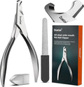 Dog Nail Clippers - All Steel Material, 1.22-Inch Large Opening, Built-in Spring, No Fur Pinch, for Medium to Large Dogs and Cats, Professional Pet Nail Trimmers, with Free Nail File (Matte)