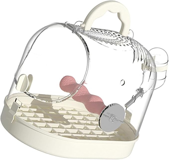 Clear Bird Transport Cage for Travel Outdoor Bird Carriers Cage with Waterer Bottle Safe Parrot Carrying Box Birdcage