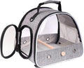 Portable Bird Carrier, Pet Travel Transport Cage for Small Animals (Grey, DWL)