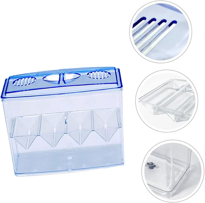 3 Pcs Small Fish Breeding Box - Freestanding Self-Floating Isolation Hatchery for Guppy and Fry in Aquarium