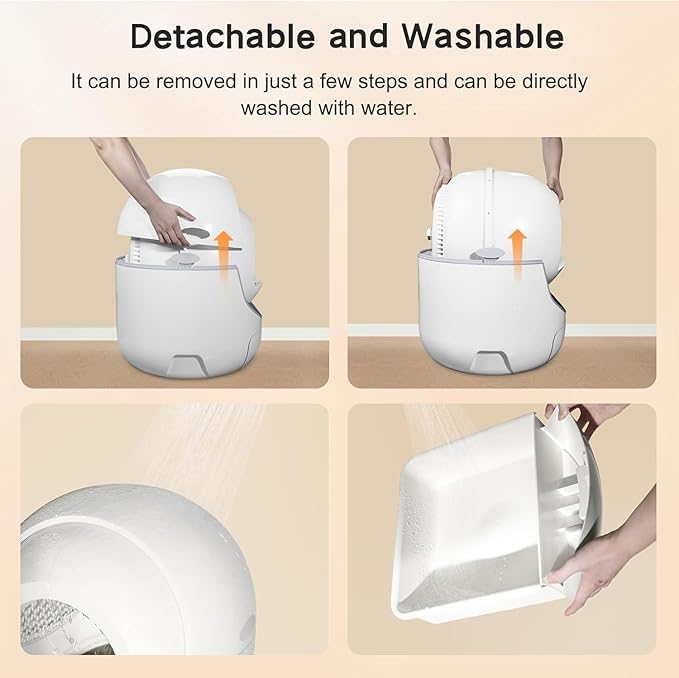 Smart Self-Cleaning Cat Litter Box – Automatic Odor Control, App Monitoring & Ultra-Quiet Design for Multi-Cat Homes