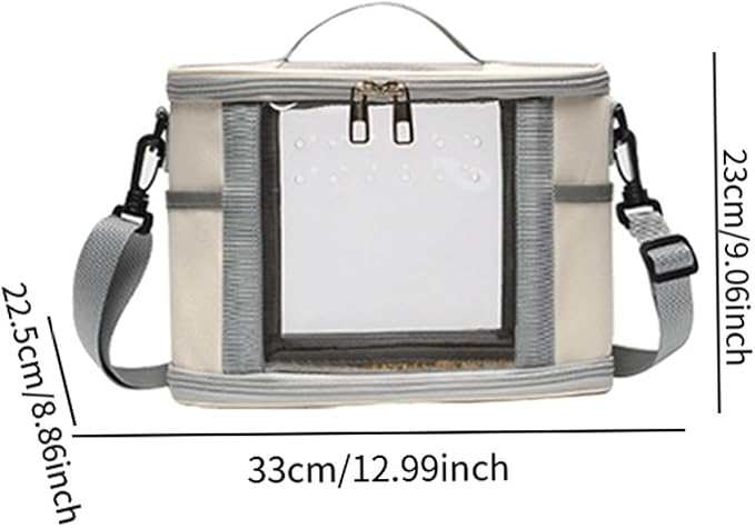 Portable Bird Carrier for Small Pets and Birds, Beige L