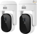 Arlo Essential Pan Tilt Security Camera 2K - Wired Plug-in Power Outdoor Camera, Person Recognition, Package Detection, Animated Preview, 1-Month Trial of Secure Plan, Auto Motion Tracking, 2 Cam