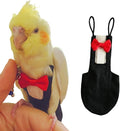 Bird Flight Suits Diapers, Parrot Flight Suits Diapers for Monk Parakeets, Cockatiels Flight Suits, Parrot Clothes, Bird Training Nappy Suit Liners Clothes (Large,Black)
