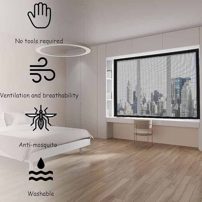 Cat Balcony Net Window Screen Mesh with Zipper Opening,Cat Safety Net Anti-Falling Netting for Balcony Window,Anti-Mosquito Insect Fly Screen Fiberglass Mesh (White,39x39inch)