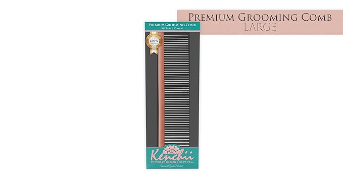 Kenchii Premium Satin Rose Gold Grooming Combs (Large)
