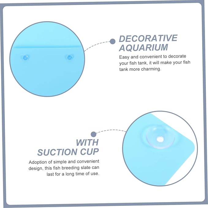 Healifty 2Pcs Fish Breeding with Suction Cup Large Smooth Surface Spawning Plate for Angelfish Breeding Tank Hatchery