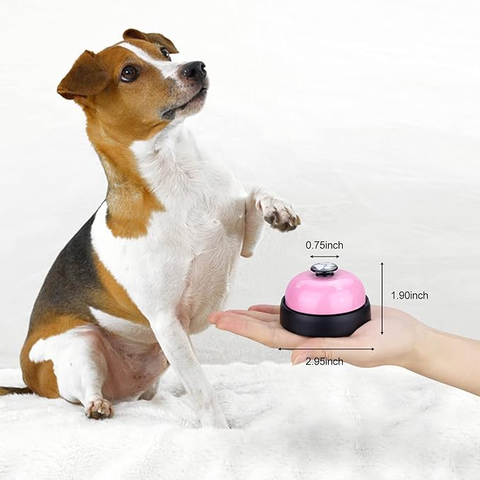 Comsmart Dog Training Bell, Set of 2 Dog Puppy Pet Potty Training Bells, Dog Cat Door Bell Tell Bell with Non-Skid Rubber Base