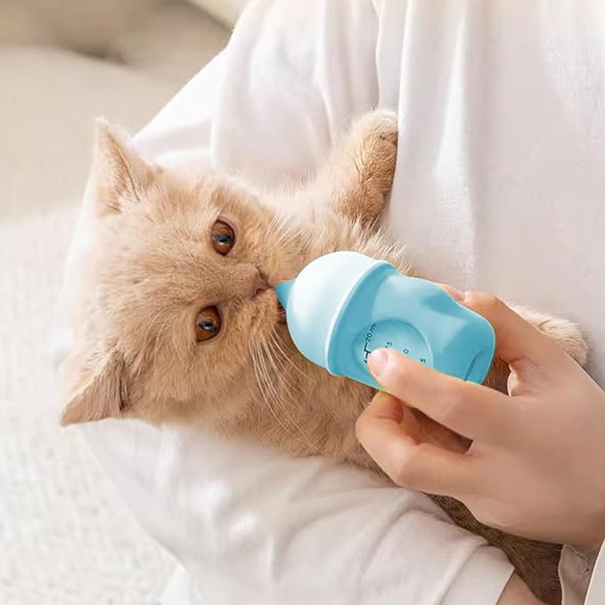 Pet Feeder Bottle Animal Feeding Bottles Kitten Bottles for Nursing Dog Cat Milk Feeding Bottle Anti-Choking Design for Newborn Kittens Puppies Small Animals (20 ml)