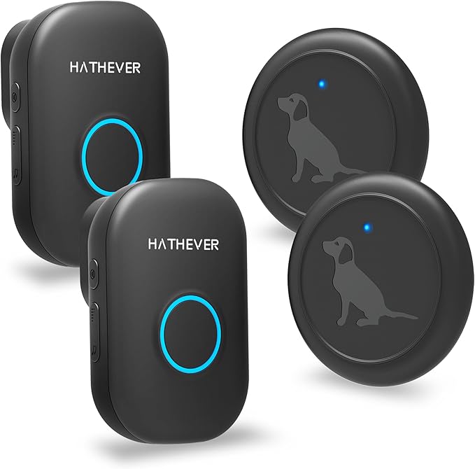 Dog Door Bell, Wireless Doggie Doorbell Operating at 1000 Feet with IP65 Waterproof Touch Button, 32 Melodies & 4 Notification Modes