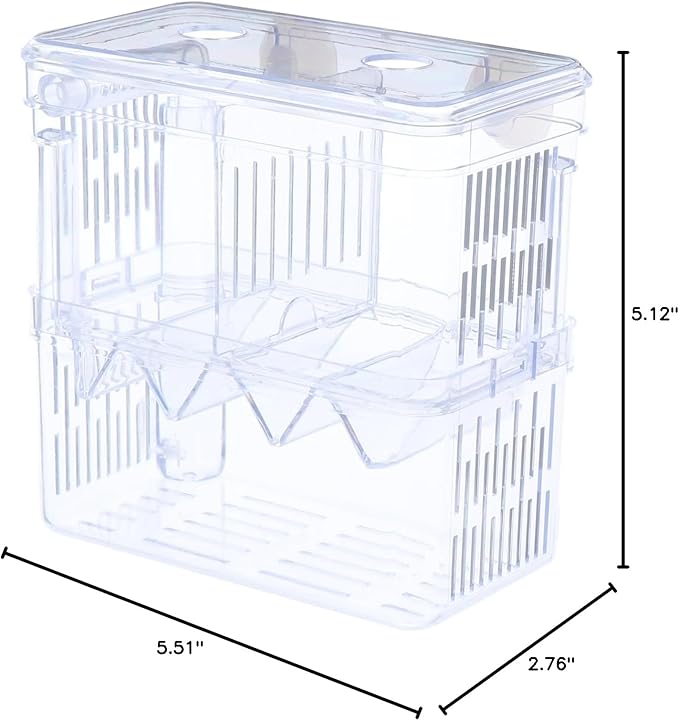 SUPVOX Breeding Tank Isolation Box for Fish Aquarium Incubator Cup Design to Improve Survival Rates for Fish Hatching and Breeding