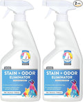 Unique Advanced Dog Odor + Stain Remover - 24 oz. Ready-to-Use Liquid Spray - Bio-Enzymatic Formula Quickly Eliminates Dog Stains and Removes Pet Odors (Pack of 2)