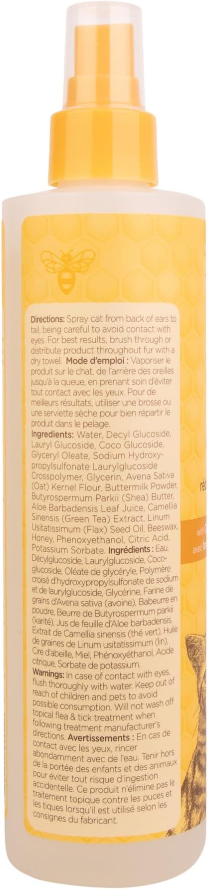 Burt's Bees for Pets Dander Reducing Cat Spray with Colloidal Oat Flour and Honey - Cat Dander Remover Gives Dry Skin Relief for Cats, Essential Kitten Supplies for Allergy Relief, 10 Fl Oz - 2 Pack