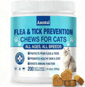 Flea and Tick Prevention for Cats Chewable, Natural Cat Flea Treatment, Oral Kitten Cat Flea & Tick Control, Flea Pills Supplement with Vitamins Support Immune, Skin & Coat, 200 Soft Chews (Chicken)