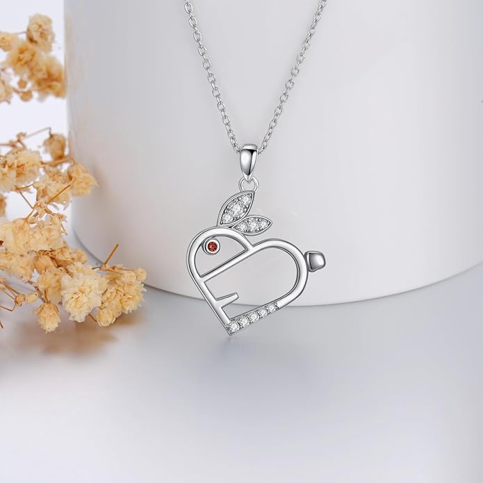 KZX Cat/Dog/Phoenix/Eagle/Whale/Shark/Puffin/Starfish/Chicken/Butterfly/Owl/Bee/Frog/Seahorse Necklace Sterling Silver Animal Pendant Jewelry Gift for Women