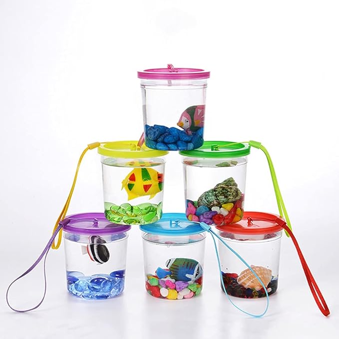 Portable Fish for Tank Aquarium Transparent Fish Keeper Fishbowl for Turtle Betta Jellyfish Starter Kit Aquarium for Fish for Beaches