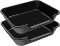 2 Pack Extra Large Dog Litter Box Pan Tray (ABS Material), Low Entry Jumbo Senior Litter Boxes for Multiple Kitten Big Cats, Pet Safe Indoor Dog Potty (Black, 24" L x 20" W)