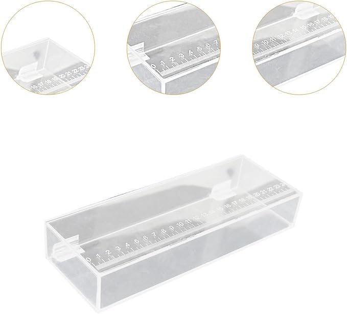 Aquarium Fish Isolation Box Portable Reusable Clear Acrylic Box with Scale Mini Aquariums Fish Breeding Tanks, 25x4.4x9cm