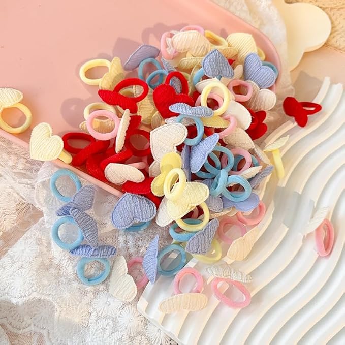 Small Dogs Hair Ties,30pcs(30colors) Heart Star Crown Shaped Puppy Dog Hair Bows with Rubber Bands Small Pet Grooming Girl Doggy Accessories Gifts (Hair Band)