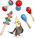 Colorful Bird Bell Toys, 5 Pack Funny Bell Toys, Bird Cage Accessories, Suitable for Chicken Bird Parrot Parakeet Cockatiel Budgies Love Birds