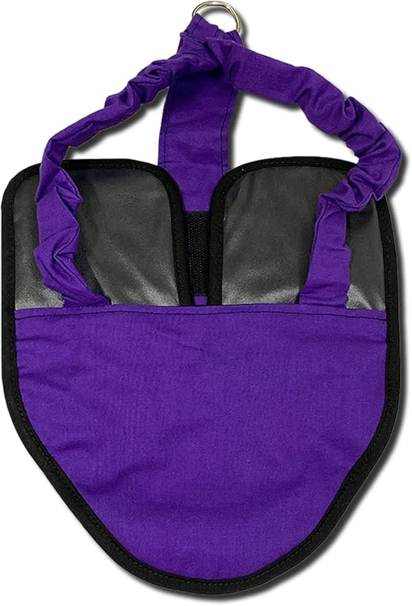 Hen Holster Bird Diaper, Wrap Around - for Hens, Roosters, Ducks, Geese, Leak-Proof Design, Comfortable Fleece Strap Bird Harness with Sewn-in Liner, Secure Hook and Loop Closure - S/M, Purple