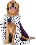 Lovelyshop pet Serial Lux Fur Purple Cat Dog Cloak for Halloween Costumes, King Queen Prince and Princess Cosplay- XL