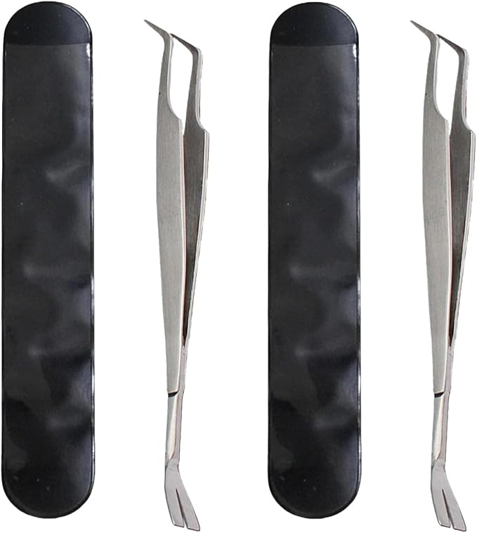 2Pcs Silver 2 in 1 Tick Removal Tool for Pets, Stainless Steel Professional Tick Tweezers Ticks Remover for Dogs, Cats and Humans, Flea and Tick Control, Tick Remover Tools