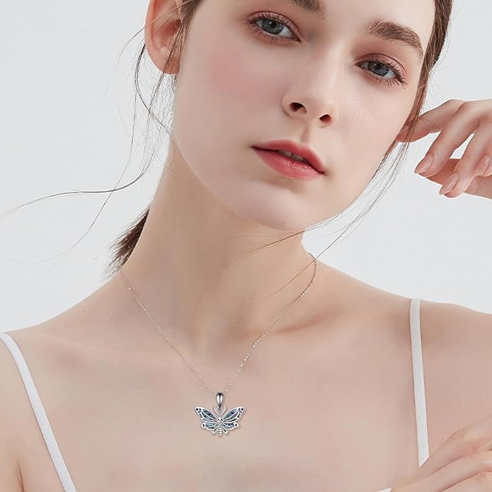 KZX Cat/Dog/Phoenix/Eagle/Whale/Shark/Puffin/Starfish/Chicken/Butterfly/Owl/Bee/Frog/Seahorse Necklace Sterling Silver Animal Pendant Jewelry Gift for Women
