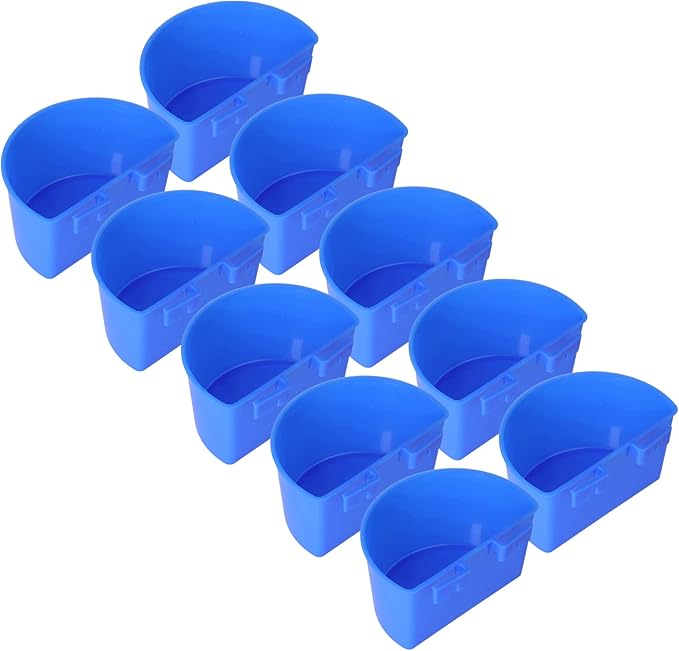 Zerodis Pigeons Feeding Cups, Plastic Bird Dish for Watering and Feeding, Easy to Hang Supplies for Bird Breeders and Pet Owners (S #12)