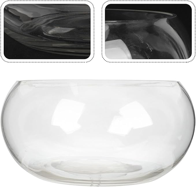 BESPORTBLE Glass Goldfish Bowl Fish Tank Hydroponic Plant Planter 25l Desk Aquarium for Office Home Decor