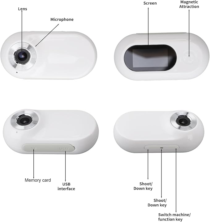 Pet Collar Camera, HD 1080P Cat Dog Camera Collar with Video Record, 170° Wide Angle USB Rechargeable Pet, Body for Supplies Birthday