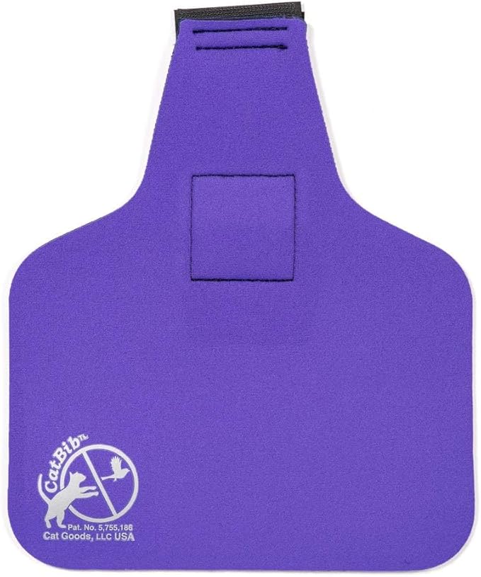 Bird Saving Cat Collar, Prevent Cats from Catching & Killing Birds, Anti Hunting Colorful Bib to Save Birds & Other Wildlife (Large, Purple)